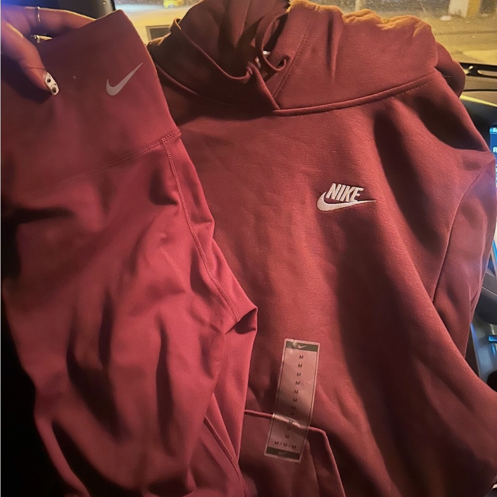 Nike Maroon Hoodie ( JUST HOODIE)